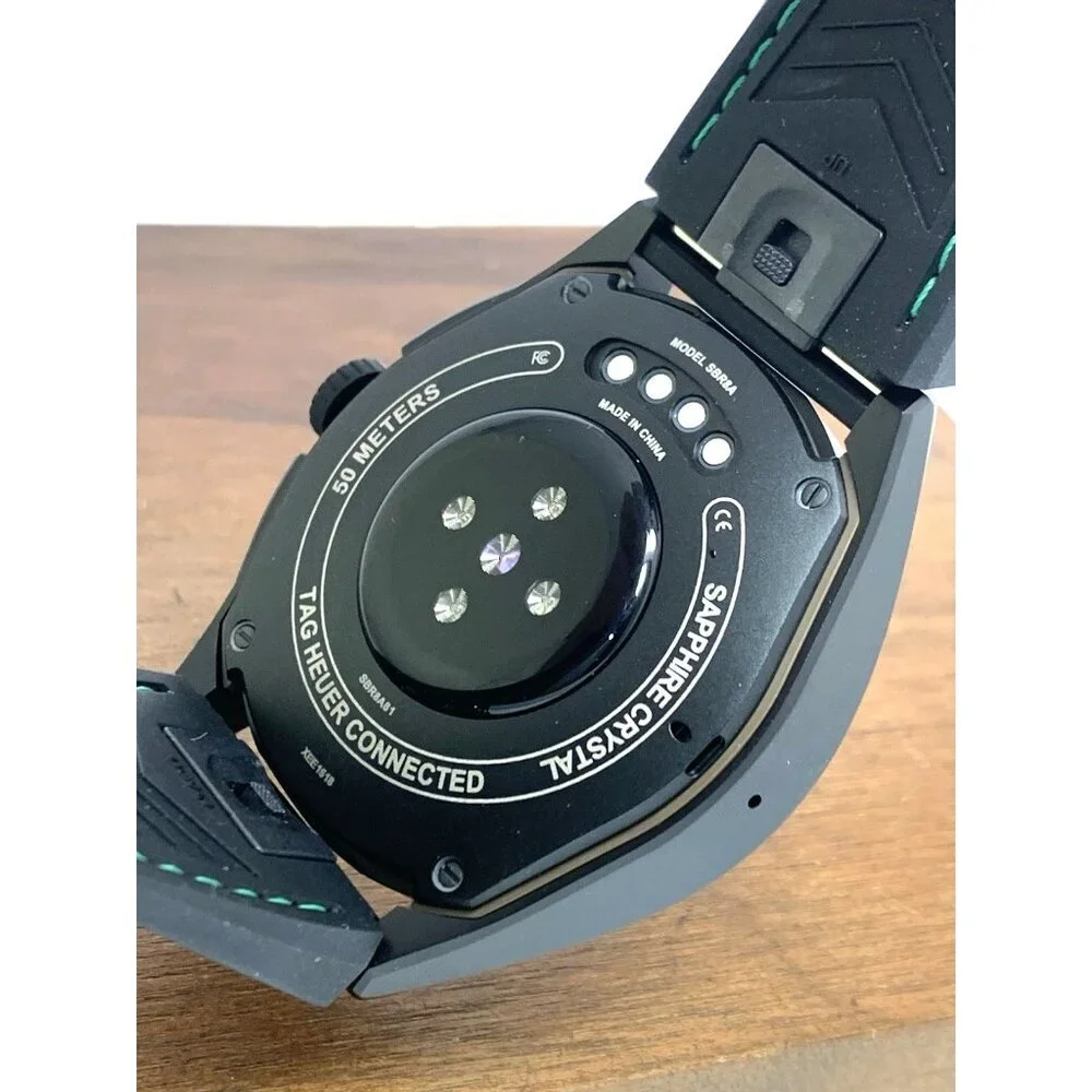 Tag Heuer Connected Mens Watch SBR8A81 Golf Edition Smartwatch White Rubber 45mm